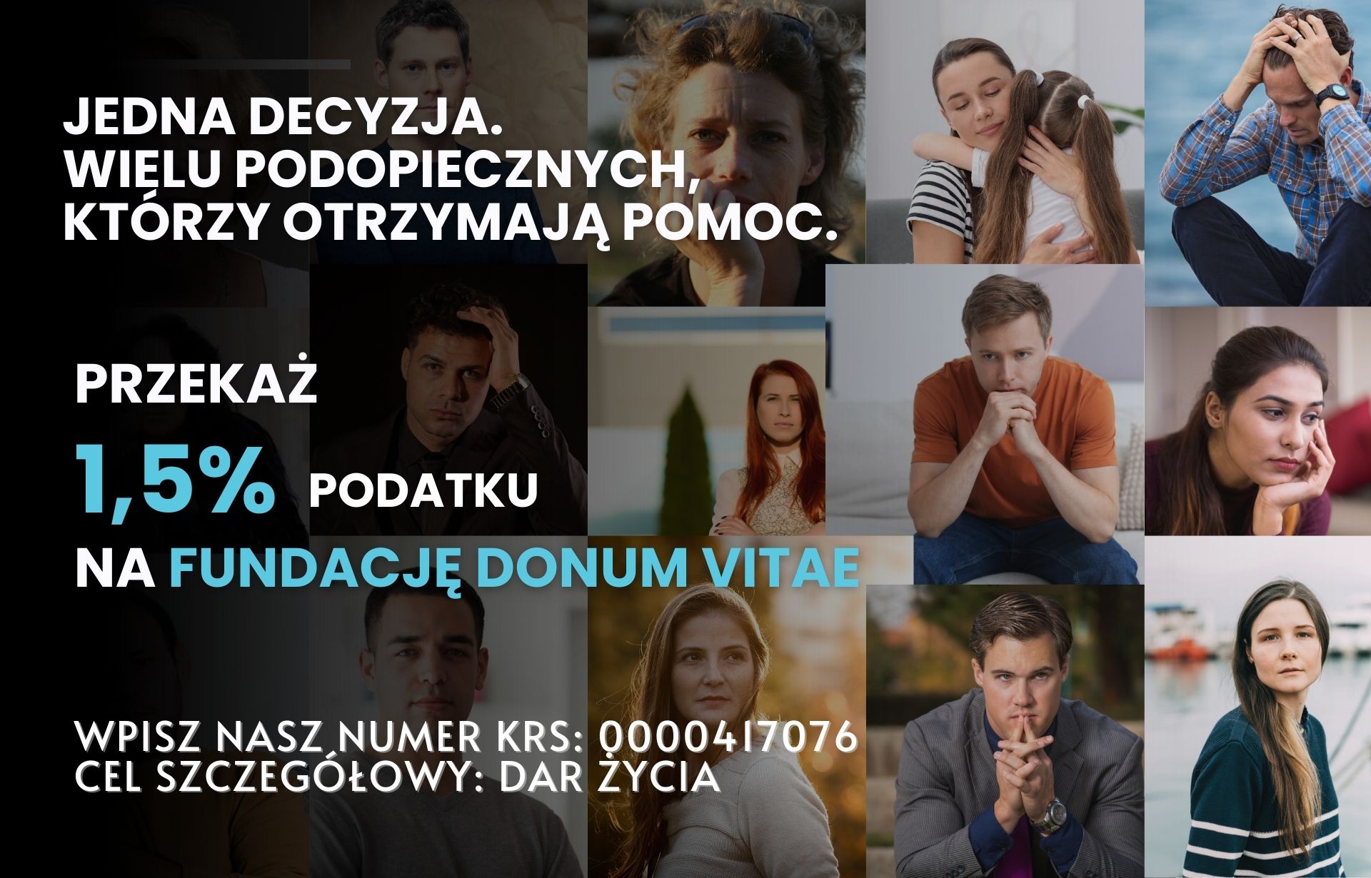 Jedna decyzja. Jedno 1,5%. Wielu podopiecznych, którzy otrzymają pomoc.